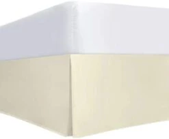 Bed Skirts Double Brushed Premium Microfiber, 12-Inch Tailored Drop Pleated Bed Skirt, Ultra-Soft, Shrink And Fade Resistant (Full, White) -Amazon Shop 21AbSYTcpwL. AC