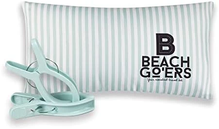 Beach Go’ers Beach Chair Pillow Headrest - Waterproof Beach Pillow And Color Matching Beach Towel Clips For Beach Chair (Standard, Pastle Blue) 4 Beach Go’ers Beach Chair Pillow Headrest - Waterproof Beach Pillow And Color Matching Beach Towel Clips For Beach Chair (Standard, Pastle Blue) - Image 4