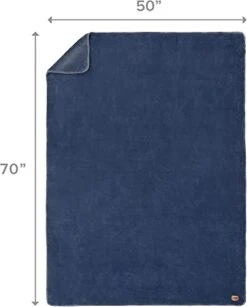 Ugg 11063 Whitecap Plush Flannel Oversized Reversible Fleece Throw Blanket Lightweight Comfortable Cozy Hotel Style Home Decor Soft Luxurious Blanket For Living Or Bed Room, 70 X 50-Inch, Denim -Amazon Shop 310rs0xRzFL