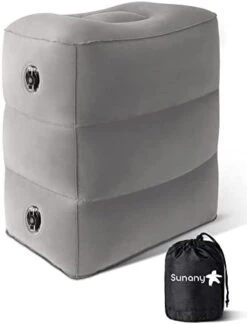 Sunany Inflatable Foot Rest Pillow For Travel, Kids/Adults Airplane Travel Pillow-Adjustable Height Cushions,for Kids To Sleep While Traveling,Suitable For Office, Home And Any Travell (1 Pack) -Amazon Shop 310x5XSy1GL. AC