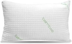 King Size Bamboo Pillow - Bed Pillows For Sleeping, Adjustable With Shredded Memory Foam – Back, Stomach, Side Sleeper, Washable, Removable Cover With Zipper - King (Pack Of 1) -Amazon Shop 311bjPyutQL. AC 1