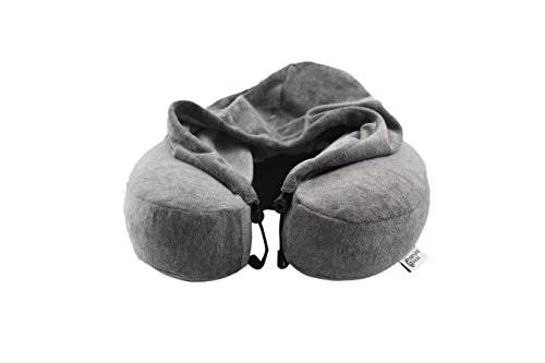 Luxury Memory Foam Neck Travel Pillow With Hoodie. Stylish Carry Bag. Premium Velvet. Washable Zippered Cover. Scientifically Proven U Shaped Neck Pillow. Business Traveler Gifts. (Gray) 5 Luxury Memory Foam Neck Travel Pillow With Hoodie. Stylish Carry Bag. Premium Velvet. Washable Zippered Cover. Scientifically Proven U Shaped Neck Pillow. Business Traveler Gifts. (Gray) - Image 5
