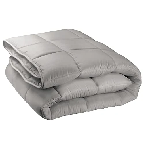 MDesign Twin All-Season Down Alternative Comforter - Quilted Duvet Insert Or Stand-Alone Comforter - Plush Microfiber Fill, Box Stitched - Machine Washable - Gray 1 MDesign Twin All-Season Down Alternative Comforter - Quilted Duvet Insert Or Stand-Alone Comforter - Plush Microfiber Fill, Box Stitched - Machine Washable - Gray