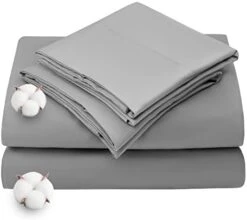 100% Egyptian Cotton 1000 Thread Count King Size Sheets Set,Bed Sheet 4 Piece Sets,16 Inches Deep Pocket,Bedding Super Soft Breathable,Sateen Weave Long Staple Comforterble,All Season,White -Amazon Shop 315OlgaHUL. AC 1