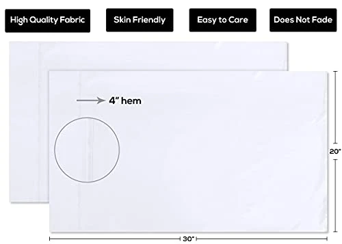 Queen Pillowcases - 12 Pack - Bulk Pillowcase Set - Envelope Closure - Soft Brushed Microfiber Fabric - Shrinkage And Fade Resistant Pillow Covers 20 X 30 Inches (Queen, White) 3 Queen Pillowcases - 12 Pack - Bulk Pillowcase Set - Envelope Closure - Soft Brushed Microfiber Fabric - Shrinkage And Fade Resistant Pillow Covers 20 X 30 Inches (Queen, White) - Image 3