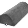 AllSett Health Large Half Moon Bolster Pillow For Legs, Knees, Lower Back And Head, Lumbar Support Pillow For Bed, Sleeping | Semi Roll For Ankle And Foot Comfort - Machine Washable Cover, Grey