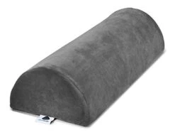 AllSett Health Large Half Moon Bolster Pillow For Legs, Knees, Lower Back And Head, Lumbar Support Pillow For Bed, Sleeping | Semi Roll For Ankle And Foot Comfort - Machine Washable Cover, Grey
