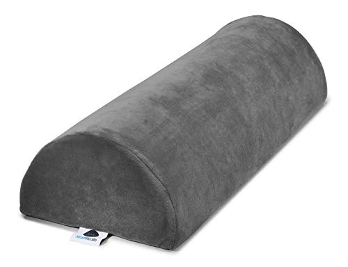 AllSett Health Large Half Moon Bolster Pillow For Legs, Knees, Lower Back And Head, Lumbar Support Pillow For Bed, Sleeping | Semi Roll For Ankle And Foot Comfort - Machine Washable Cover, Grey 1 AllSett Health Large Half Moon Bolster Pillow For Legs, Knees, Lower Back And Head, Lumbar Support Pillow For Bed, Sleeping | Semi Roll For Ankle And Foot Comfort - Machine Washable Cover, Grey