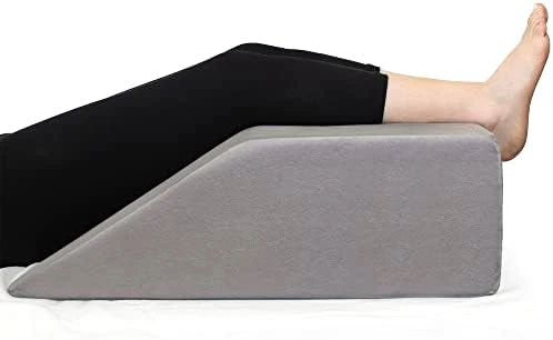 Healthex Leg Elevation Pillow With Memory Foam Top - Elevated Leg Rest Pillow For Circulation, Swelling, Kneef - Wedge Pillow For Legs, Sleeping, Reading, Relaxing - Removable Washable Cover (8 Inch) 8 Healthex Leg Elevation Pillow With Memory Foam Top - Elevated Leg Rest Pillow For Circulation, Swelling, Kneef - Wedge Pillow For Legs, Sleeping, Reading, Relaxing - Removable Washable Cover (8 Inch) - Image 8