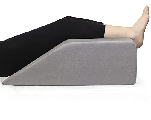Healthex Leg Elevation Pillow With Memory Foam Top - Elevated Leg Rest Pillow For Circulation, Swelling, Kneef - Wedge Pillow For Legs, Sleeping, Reading, Relaxing - Removable Washable Cover (8 Inch) 1 Healthex Leg Elevation Pillow With Memory Foam Top - Elevated Leg Rest Pillow For Circulation, Swelling, Kneef - Wedge Pillow For Legs, Sleeping, Reading, Relaxing - Removable Washable Cover (8 Inch)