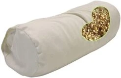 Bean Products WheatDreamz Neck Roll Pillow + Natural Case - 100% Organic Cotton - Filled With Organic Buckwheat - 4" X 12"+case -Amazon Shop 319WbftlF3L. AC