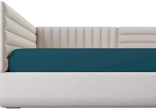 Natemia 1-Piece Fitted Twin Size Sheet - 100% Organic Cotton - 39”x 75” For Standard Twin Mattress Up To 16”- Ultra Soft Jersey Knit Cotton 13 Natemia 1-Piece Fitted Twin Size Sheet - 100% Organic Cotton - 39”x 75” For Standard Twin Mattress Up To 16”- Ultra Soft Jersey Knit Cotton - Image 13