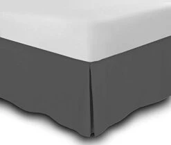 1-PC Split Corner Bed Skirt/Dust Ruffle - Queen Size Solid 100% Egyptian Cotton (Color : Silver Grey) Fits Upto 18" Inch Drop/Fall Length -Amazon Shop 31BefCwsTRL. AC
