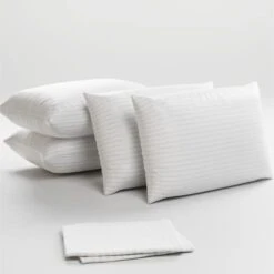 4 Pack Standard Pillow Protectors With Zipper, Soft Quiet Cotton Sateen, Effective Dust Protection, Stay In Place Pillow Covers, Ideal For Home, Guests, Rentals (20x26 Inches) -Amazon Shop 31CYLqcAHmL. AC