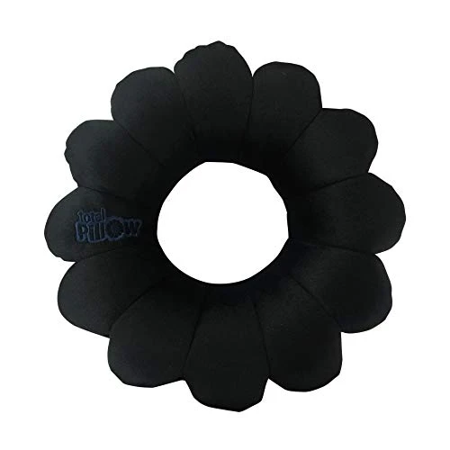 Total Pillow Airplane Travel Pillow, Brushed Microfiber Neck-, Head-, And Lumbar-Support Pillow, Microbead Twistable/Contours Any-Position Travel Pillow, Black 1 Total Pillow Airplane Travel Pillow, Brushed Microfiber Neck-, Head-, And Lumbar-Support Pillow, Microbead Twistable/Contours Any-Position Travel Pillow, Black
