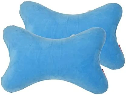 Bookishbunny 2 Packs Dog Bone Shaped Travel Neck Memory Foam Pillows With Removable Velvet Cover For Car Bus Truck Driving Comfort Head Rest Support (Blue) 8 Bookishbunny 2 Packs Dog Bone Shaped Travel Neck Memory Foam Pillows With Removable Velvet Cover For Car Bus Truck Driving Comfort Head Rest Support (Blue) - Image 8