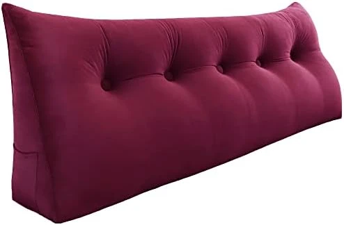 WOWMAX Large Bolster Triangular Headboard Pillow Twin Dorm Headboard Twin XL Bed Wedge Pillow For Headboard Bolster Pillow For Bed With Removable Cover Velvet Light Gray 10 WOWMAX Large Bolster Triangular Headboard Pillow Twin Dorm Headboard Twin XL Bed Wedge Pillow For Headboard Bolster Pillow For Bed With Removable Cover Velvet Light Gray - Image 10