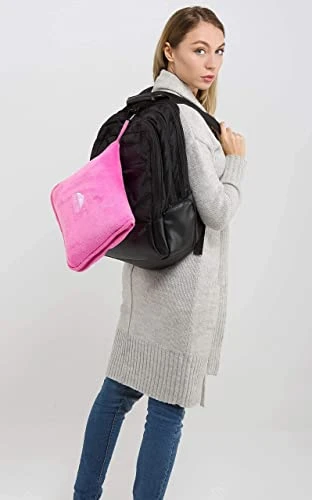 BlueHills Premium Soft Travel Blanket Pillow Value Pack Set Of 2 - Airplane Flight Blanket Throw In Soft Bag With Luggage Belt Compact Pack Large Blanket For Travel Pink And Teal Green Color 4 BlueHills Premium Soft Travel Blanket Pillow Value Pack Set Of 2 - Airplane Flight Blanket Throw In Soft Bag With Luggage Belt Compact Pack Large Blanket For Travel Pink And Teal Green Color - Image 4