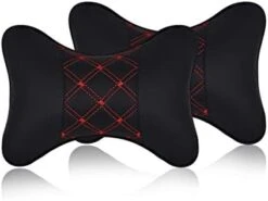 DS. DISTINCTIVE STYLE Car Neck Pillow 2 Pieces PU Leather Travel Pillow For Head Rest Neck Support For Car Seat - Black 18 DS. DISTINCTIVE STYLE Car Neck Pillow 2 Pieces PU Leather Travel Pillow For Head Rest Neck Support For Car Seat - Black -Amazon Shop 31Gt0S54NWL. AC