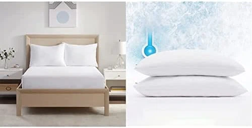 ERTA Power Chill Soft Comfort Stain Resistant & Waterproof Mattress Cover Protector With 15" Deep Pocket, Queen, White 9 ERTA Power Chill Soft Comfort Stain Resistant & Waterproof Mattress Cover Protector With 15" Deep Pocket, Queen, White - Image 9