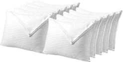 4 Pack Standard Pillow Protectors With Zipper, Soft Quiet Cotton Sateen, Effective Dust Protection, Stay In Place Pillow Covers, Ideal For Home, Guests, Rentals (20x26 Inches) -Amazon Shop 31JfKyqjRrS. AC