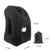 HAIYANLE Inflatable Travel Pillow - Multifunctional Travel Pillow For Adult Chin Supporting Travel Neck Pillow Airplane Sleeper Office Napping Pillow With Eye Mask, Earplugs And Portable Bag