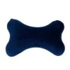 Bookishbunny 2pk Dog Bone Shaped Travel Neck Pillows With Washable Removable Case Memory Foam Car Bus Truck Driving Comfort Head Rest Support (Navy)