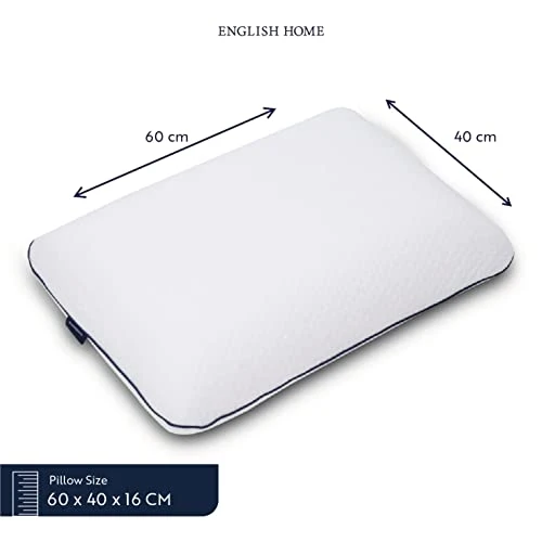 English Home Memory Foam Pillows, Bed Pillow For Sleeping, Ergonomic Pillow, Cervical Pillow For Neck Pain Relief, Orthopedic Pillows, Side Sleeper Pillow, Medium Firm Memory Foam Pillow, 24" L 16" W 2 English Home Memory Foam Pillows, Bed Pillow For Sleeping, Ergonomic Pillow, Cervical Pillow For Neck Pain Relief, Orthopedic Pillows, Side Sleeper Pillow, Medium Firm Memory Foam Pillow, 24" L 16" W - Image 2
