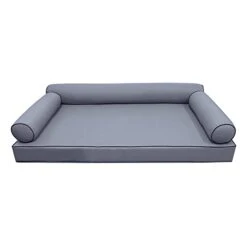 DBM IMPORTS *Cover ONLY*-Style 6 Outdoor Daybed Mattress Bolster Pillow Slipcovers Contrast Pipe Trim Queen Size - AD001