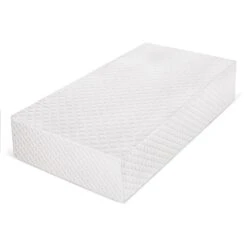 TOPPURE Cube Memory Foam Pillow Pro-Long For Side Sleepers, Snorers (24"/12"/5"), Soft But Supportive Cervical Pillow For Neck And Shoulder Pain Relief Sleeping, Rectangle Neck Pillow,White