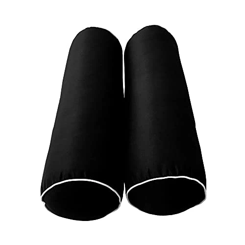 Caripeloy Cover ONLY-Style 6 Outdoor Daybed Mattress Bolster Pillow Slipcovers Contrast Pipe Trim Twin Size - AD109 4 Caripeloy Cover ONLY-Style 6 Outdoor Daybed Mattress Bolster Pillow Slipcovers Contrast Pipe Trim Twin Size - AD109 - Image 4