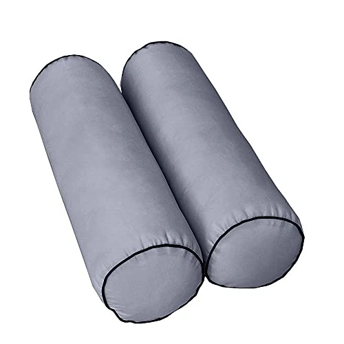 DBM IMPORTS *Cover ONLY*-Style 6 Outdoor Daybed Mattress Bolster Pillow Slipcovers Contrast Pipe Trim Queen Size - AD001 2 DBM IMPORTS *Cover ONLY*-Style 6 Outdoor Daybed Mattress Bolster Pillow Slipcovers Contrast Pipe Trim Queen Size - AD001 - Image 2