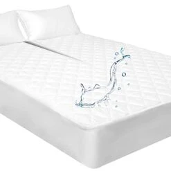 Waterproof Quilted Split Top King Mattress Protector Pad For Adjustable Bed With Upper Flex Soft Padded Topper Noiseless Fitted Matress Cover 32-34" Split From Head