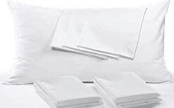 4 Pack Standard Pillow Protectors With Zipper, Soft Quiet Cotton Sateen, Effective Dust Protection, Stay In Place Pillow Covers, Ideal For Home, Guests, Rentals (20x26 Inches) -Amazon Shop 31WqkC9n4UL. AC