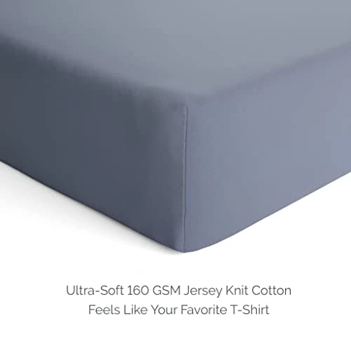 Natemia 1-Piece Fitted Twin Size Sheet - 100% Organic Cotton - 39”x 75” For Standard Twin Mattress Up To 16”- Ultra Soft Jersey Knit Cotton 4 Natemia 1-Piece Fitted Twin Size Sheet - 100% Organic Cotton - 39”x 75” For Standard Twin Mattress Up To 16”- Ultra Soft Jersey Knit Cotton - Image 4