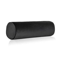 Tinbolunce Memory Foam Roll Pillow For Knee/Leg/Neck - Full Moon Bolster/Round Cylinder Pillow For Sleeping On Side Or Back - Removable Cooling Cover Length 18" X 6" Diameter (Black)