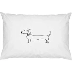 Azeeda 2 X 'Sausage Dog' Cotton Pillow Cases (PW00003358)