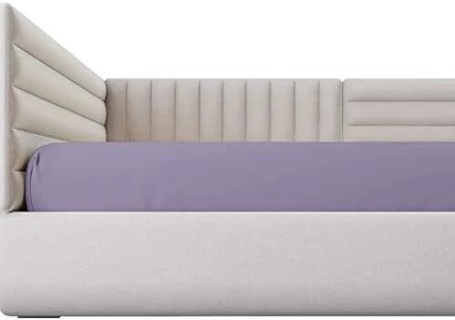 Natemia 1-Piece Fitted Twin Size Sheet - 100% Organic Cotton - 39”x 75” For Standard Twin Mattress Up To 16”- Ultra Soft Jersey Knit Cotton 12 Natemia 1-Piece Fitted Twin Size Sheet - 100% Organic Cotton - 39”x 75” For Standard Twin Mattress Up To 16”- Ultra Soft Jersey Knit Cotton - Image 12