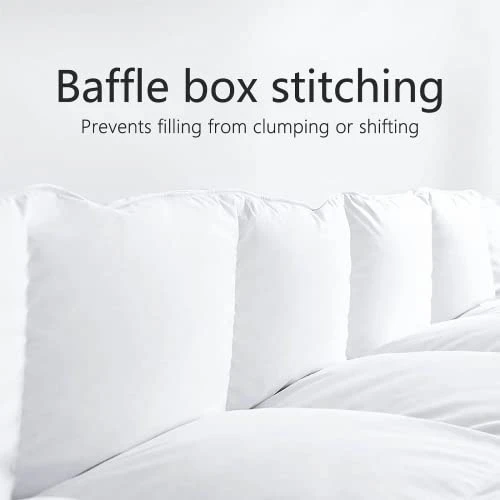 Premium 2100 Series Queen Comforter All Season Breathable Cooling White Comforter Soft 4D Spiral Fiber Quilted Down Alternative Duvet With Corner Tabs Luxury Hotel Style (88"x88") 3 Premium 2100 Series Queen Comforter All Season Breathable Cooling White Comforter Soft 4D Spiral Fiber Quilted Down Alternative Duvet With Corner Tabs Luxury Hotel Style (88"x88") - Image 3