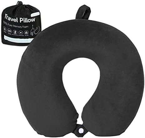 Travel Pillow,Neck Pillow For Traveling U Shaped Memory Foam Black Portable Headrest Sleep Airplane Travel Neck Pillow For Flight, Car & Home,Office 9 Travel Pillow,Neck Pillow For Traveling U Shaped Memory Foam Black Portable Headrest Sleep Airplane Travel Neck Pillow For Flight, Car & Home,Office - Image 9