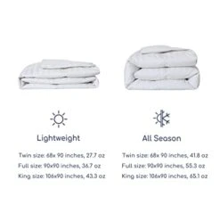 Goose Feather Down Comforter King Size Lightweight Down Comforter White Down Duvet Insert King Down Bedding Comforter With 100% Cotton Shell 500TC Count 106 X 90 Inches -Amazon Shop 31dBrgE2MTL