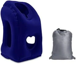 ExiBryony Inflatable Travel Pillow Sleeping Support Neck And Head Comfortably, Used For Airplane/Train/Office/Car, Anti-Asphyxiation (Black) -Amazon Shop 31eUt0euKdL. AC