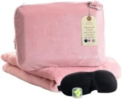 Travellow Travel Pillow And Blanket Set - 4-in-1 Ultimate Travel Kit With Memory Foam Pillow, Travel Blanket, Sleep Mask, And Earplugs-Ultimate Comfort And Coziness For Your Journeys - Blue 13 Travellow Travel Pillow And Blanket Set - 4-in-1 Ultimate Travel Kit With Memory Foam Pillow, Travel Blanket, Sleep Mask, And Earplugs-Ultimate Comfort And Coziness For Your Journeys - Blue -Amazon Shop 31iicrHj8LL. AC
