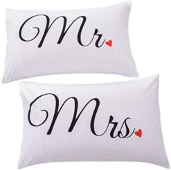 Couples Pillowcases For Girlfriend Boyfriend,Cute, Wedding Gift, 20x29Inch -Amazon Shop 31lzlmszaoL. AC