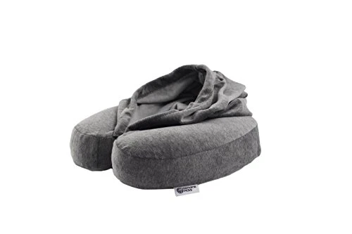 Luxury Memory Foam Neck Travel Pillow With Hoodie. Stylish Carry Bag. Premium Velvet. Washable Zippered Cover. Scientifically Proven U Shaped Neck Pillow. Business Traveler Gifts. (Gray) 3 Luxury Memory Foam Neck Travel Pillow With Hoodie. Stylish Carry Bag. Premium Velvet. Washable Zippered Cover. Scientifically Proven U Shaped Neck Pillow. Business Traveler Gifts. (Gray) - Image 3
