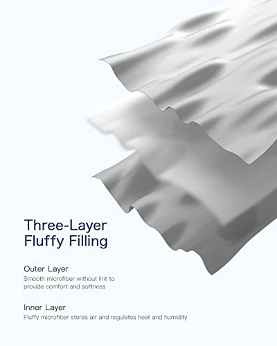 Cooling Comforter Queen, Cooling Down Alternative Duvet For Hot Sleepers, Soft Summer Duvet Insert For Night Sweats, Cool & Breathable Blanket, Grey 90x90 Inches 5 Cooling Comforter Queen, Cooling Down Alternative Duvet For Hot Sleepers, Soft Summer Duvet Insert For Night Sweats, Cool & Breathable Blanket, Grey 90x90 Inches - Image 5