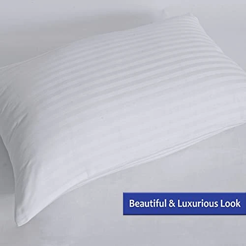 100% Cotton King Pillow Protectors With Zipper, White Pillow Cases King Size Set Of 2 For Home & Hotel, Sateen Soft Cooling Hidden Zippered Pillow Case Protector For Hair & Skin, 20x36 In 5 100% Cotton King Pillow Protectors With Zipper, White Pillow Cases King Size Set Of 2 For Home & Hotel, Sateen Soft Cooling Hidden Zippered Pillow Case Protector For Hair & Skin, 20x36 In - Image 5