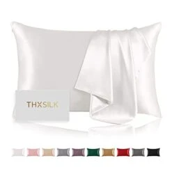 100% Silk Pillowcase For Hair And Skin, Both Sides Grade 6A+ Mulberry Silk Pillow Case With Hidden Zipper, Soft & Smooth White Pillowcases(1pc, Queen Size 20"x30")