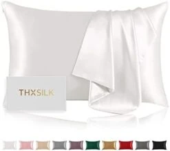 100% Silk Pillowcase For Hair And Skin, Both Sides Grade 6A+ Mulberry Silk Pillow Case With Hidden Zipper, Soft & Smooth White Pillowcases(1pc, Queen Size 20"x30") -Amazon Shop 31u8zzzym0L. AC