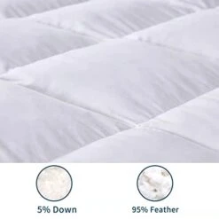 Down Comforter Queen Size - Goose Down And Feather Bed Comforter All Seasons Duvet Insert Queen Hotel Fluffy Down Blanket Medium Warm 100% Cotton Cover (90x90, White) -Amazon Shop 31vCs9OHGBL